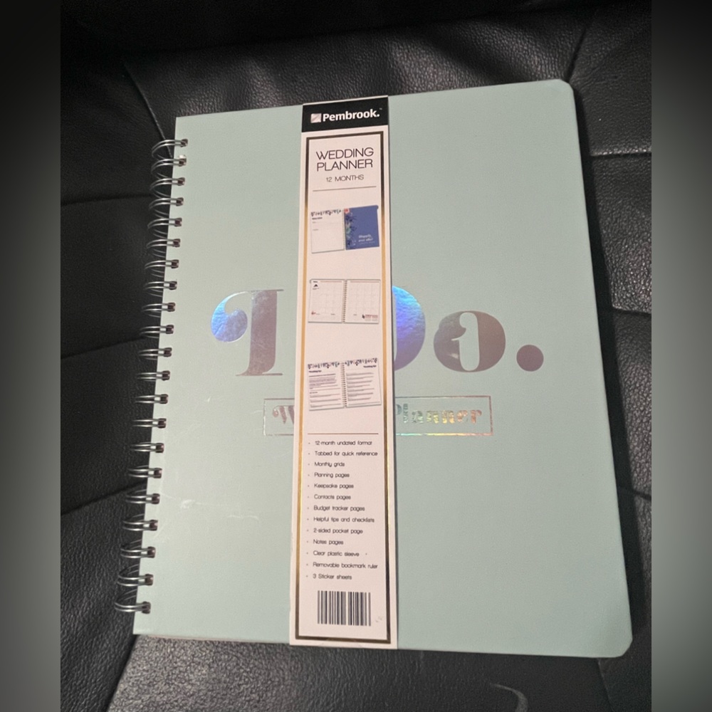 Pembrook 12 Month Wedding Planner - "I Do" Embossed on Front Cover